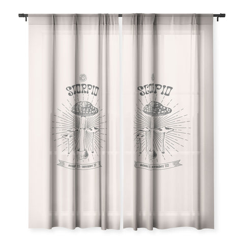 Emanuela Carratoni Mushrooms Zodiac Scorpio Sheer Non Repeat