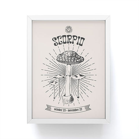 Emanuela Carratoni Mushrooms Zodiac Scorpio Framed Mini Art Print