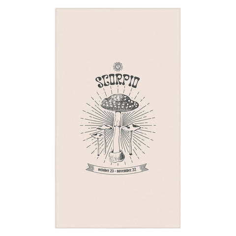 Emanuela Carratoni Mushrooms Zodiac Scorpio Tablecloth