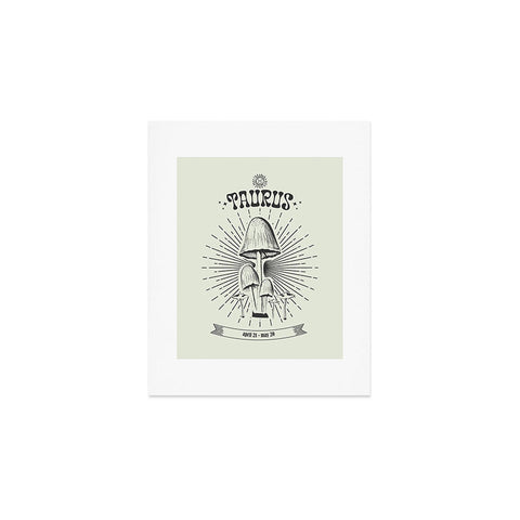 Emanuela Carratoni Mushrooms Zodiac Taurus Art Print