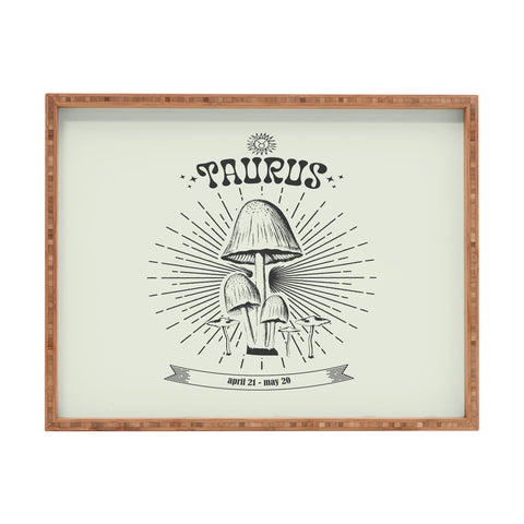 Emanuela Carratoni Mushrooms Zodiac Taurus Rectangular Tray