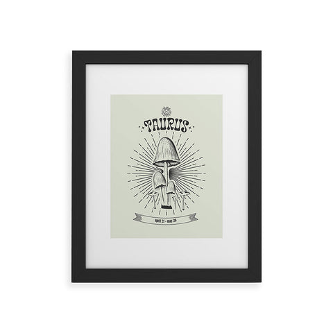 Emanuela Carratoni Mushrooms Zodiac Taurus Framed Art Print