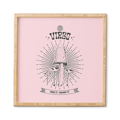 Emanuela Carratoni Mushrooms Zodiac Virgo Framed Wall Art