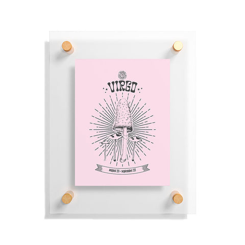 Emanuela Carratoni Mushrooms Zodiac Virgo Floating Acrylic Print