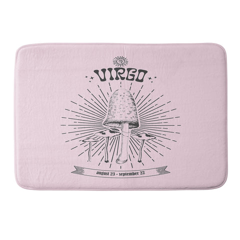 Emanuela Carratoni Mushrooms Zodiac Virgo Memory Foam Bath Mat