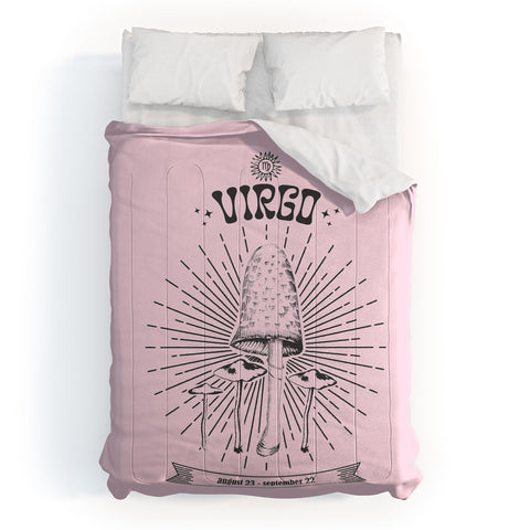Emanuela Carratoni Mushrooms Zodiac Virgo Comforter