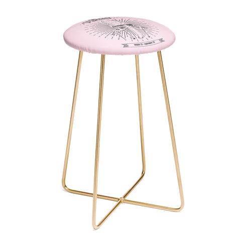 Emanuela Carratoni Mushrooms Zodiac Virgo Counter Stool