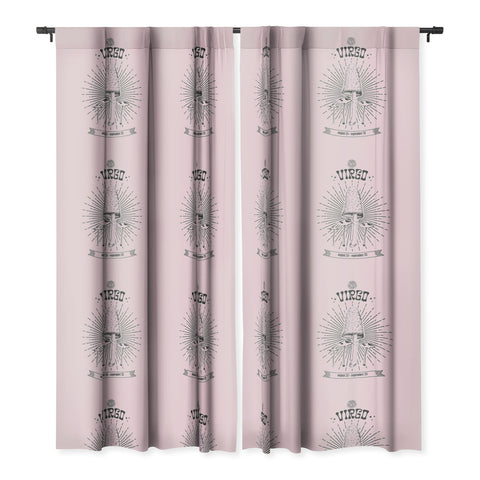 Emanuela Carratoni Mushrooms Zodiac Virgo Blackout Window Curtain