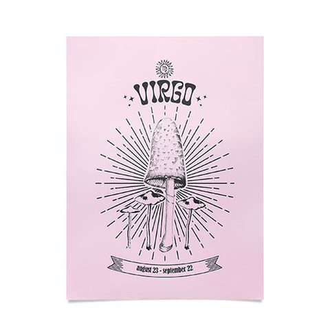 Emanuela Carratoni Mushrooms Zodiac Virgo Poster