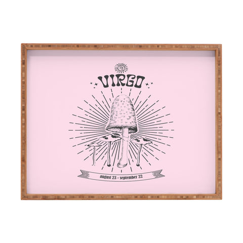 Emanuela Carratoni Mushrooms Zodiac Virgo Rectangular Tray