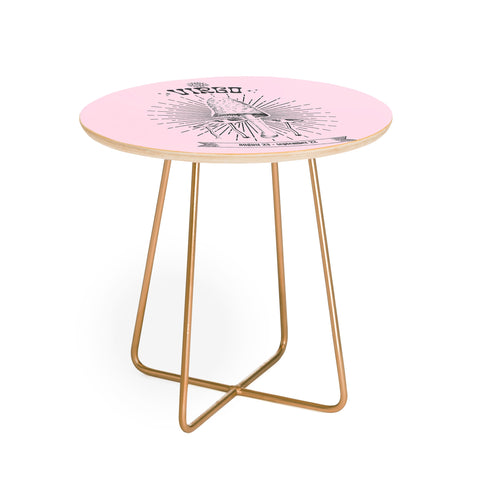 Emanuela Carratoni Mushrooms Zodiac Virgo Round Side Table