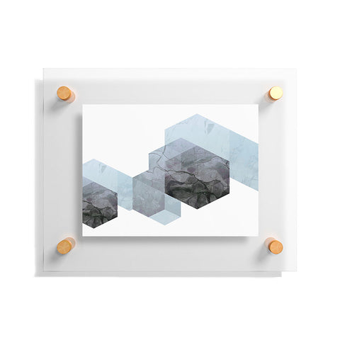 Emanuela Carratoni Neutral Marble Geometry Floating Acrylic Print