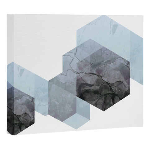 Emanuela Carratoni Neutral Marble Geometry Art Canvas