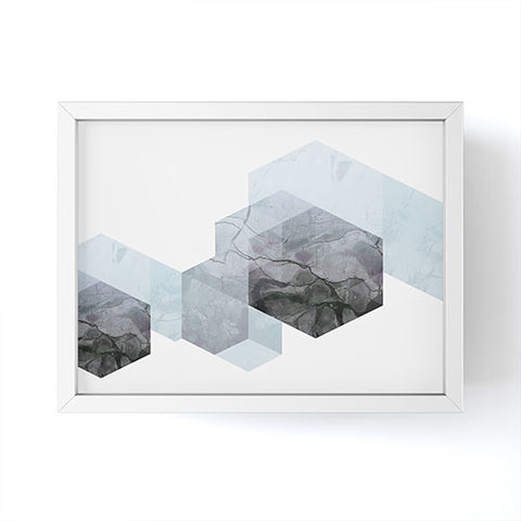 Emanuela Carratoni Neutral Marble Geometry Framed Mini Art Print