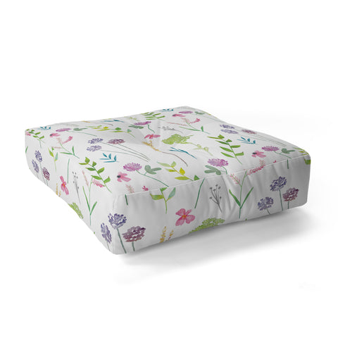 Emanuela Carratoni New Floral Romance Floor Pillow Square