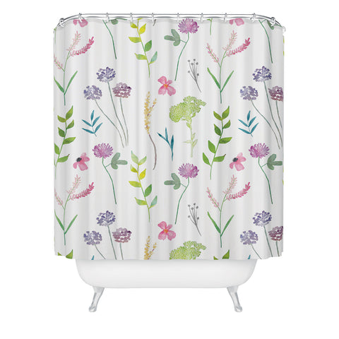 Emanuela Carratoni New Floral Romance Shower Curtain