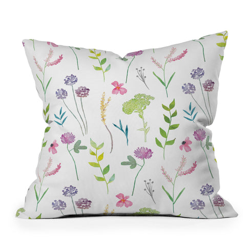 Emanuela Carratoni New Floral Romance Throw Pillow