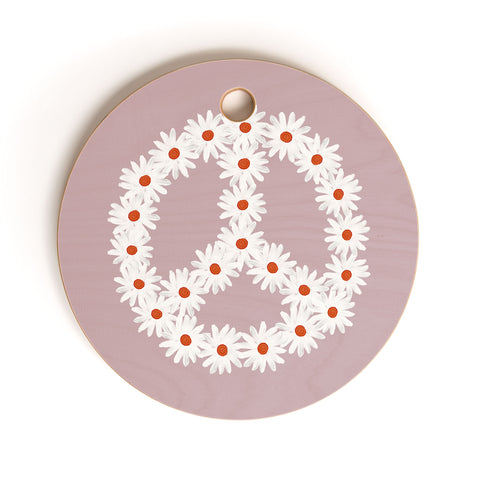 Emanuela Carratoni No War Again Cutting Board Round