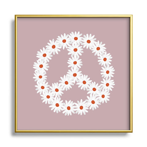 Emanuela Carratoni No War Again Metal Square Framed Art Print