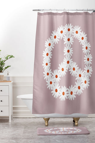 Emanuela Carratoni No War Again Shower Curtain And Mat