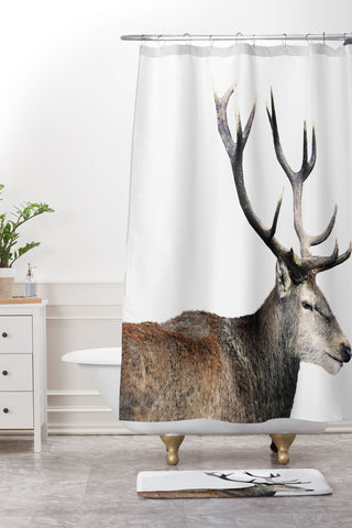 Emanuela Carratoni Oh my Deer Shower Curtain And Mat