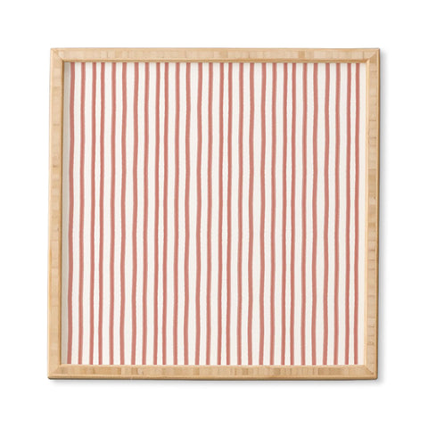 Emanuela Carratoni Old Pink Stripes Framed Wall Art