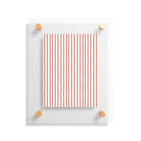 Emanuela Carratoni Old Pink Stripes Floating Acrylic Print