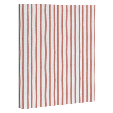 Emanuela Carratoni Old Pink Stripes Art Canvas