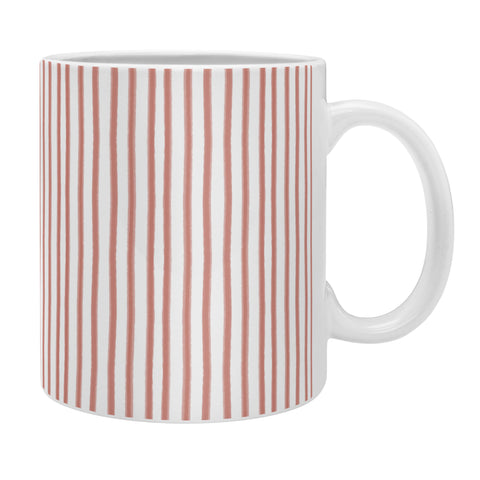 Emanuela Carratoni Old Pink Stripes Coffee Mug