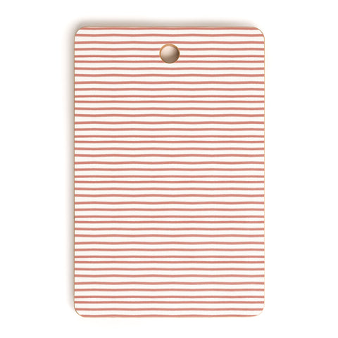Emanuela Carratoni Old Pink Stripes Cutting Board Rectangle