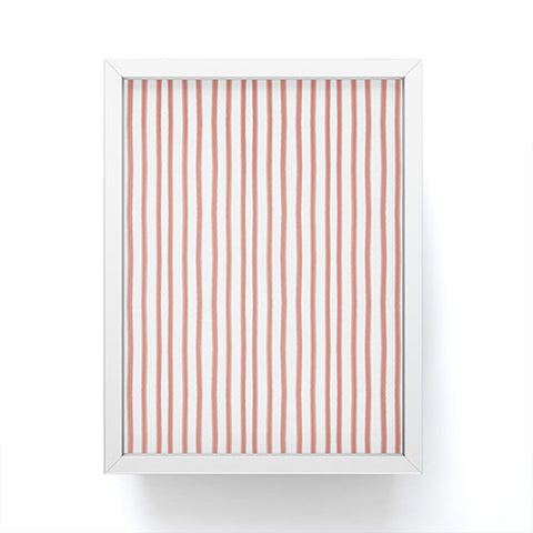 Emanuela Carratoni Old Pink Stripes Framed Mini Art Print