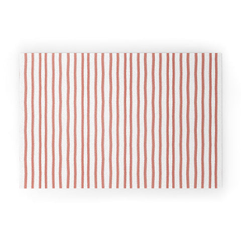 Emanuela Carratoni Old Pink Stripes Welcome Mat