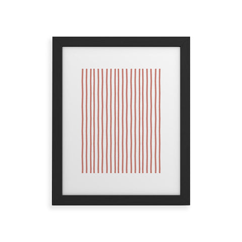Emanuela Carratoni Old Pink Stripes Framed Art Print