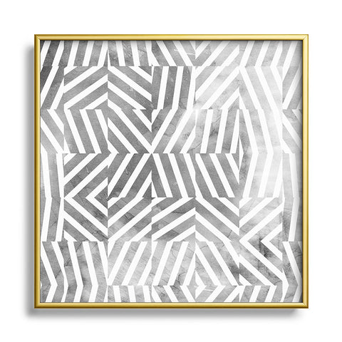 Emanuela Carratoni Optical Theme Square Metal Framed Art Print
