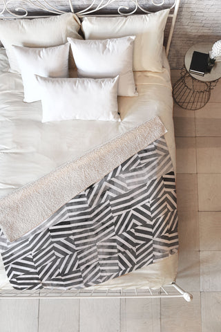 Emanuela Carratoni Optical Theme Fleece Throw Blanket