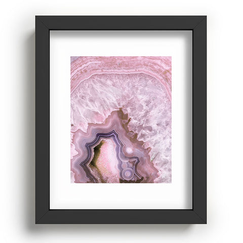 Emanuela Carratoni Pale Pink Agate Recessed Framing Rectangle