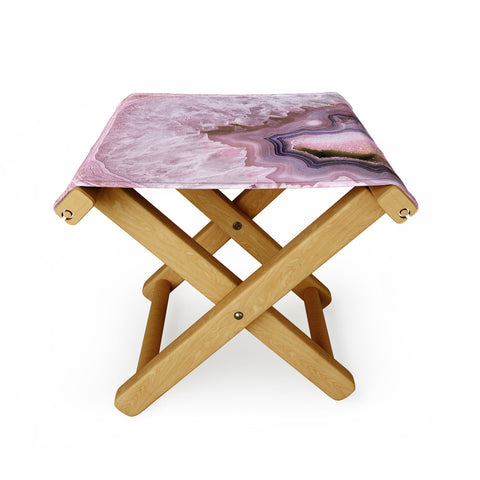 Emanuela Carratoni Pale Pink Agate Folding Stool