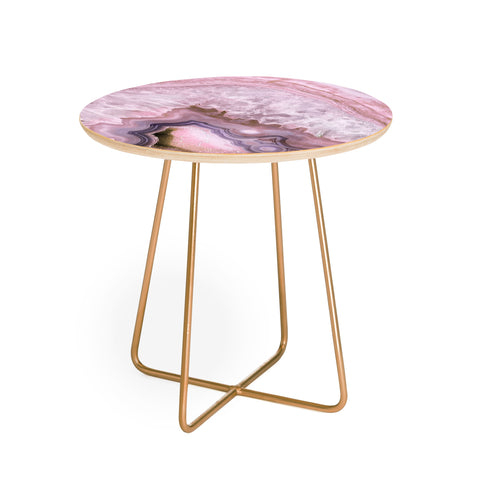 Emanuela Carratoni Pale Pink Agate Round Side Table