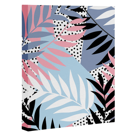 Emanuela Carratoni Palms and Polka Dots Art Canvas