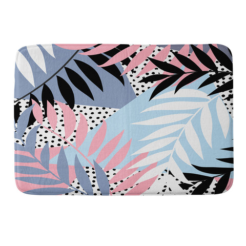 Emanuela Carratoni Palms and Polka Dots Memory Foam Bath Mat