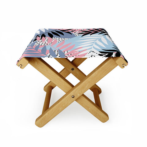 Emanuela Carratoni Palms and Polka Dots Folding Stool