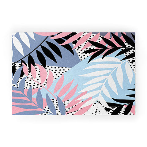 Emanuela Carratoni Palms and Polka Dots Welcome Mat