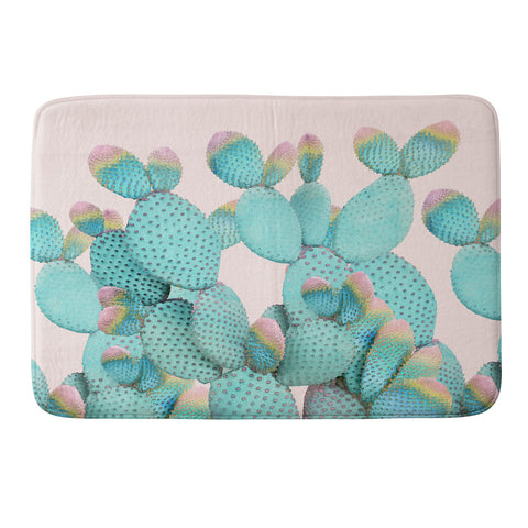 Emanuela Carratoni Pastel Cactus Jungle Memory Foam Bath Mat