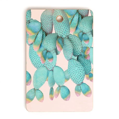 Emanuela Carratoni Pastel Cactus Jungle Cutting Board Rectangle