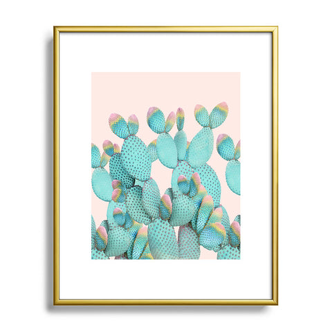 Emanuela Carratoni Pastel Cactus Jungle Metal Framed Art Print