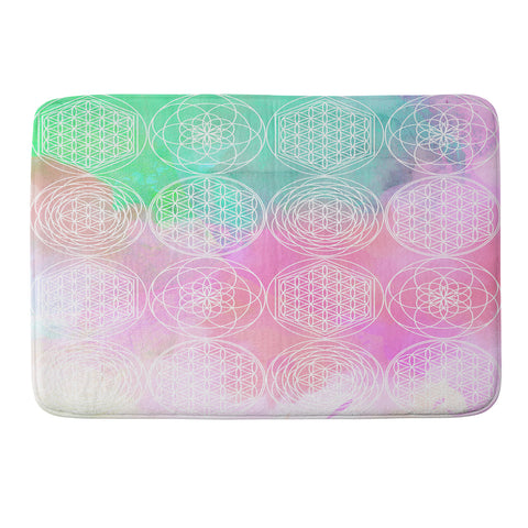 Emanuela Carratoni Pastel Mandala Memory Foam Bath Mat