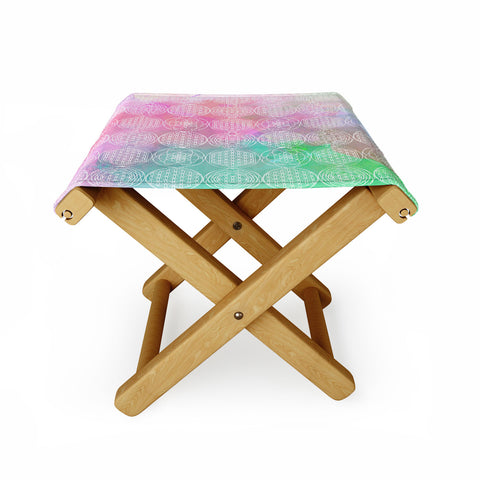 Emanuela Carratoni Pastel Mandala Folding Stool