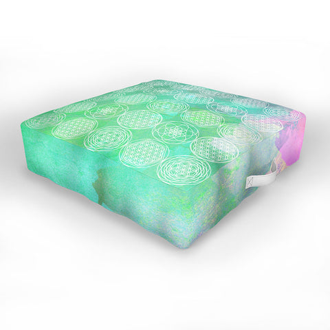 Emanuela Carratoni Pastel Mandala Outdoor Floor Cushion