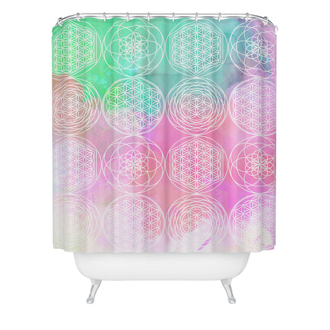 Emanuela Carratoni Pastel Mandala Shower Curtain