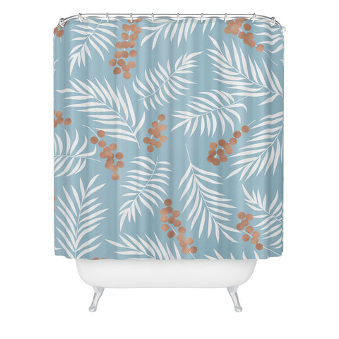 Emanuela Carratoni Pastel Mistletoe Shower Curtain